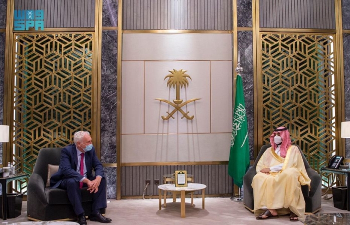 محمد بن سلمان بحث مع ليستر فرص تعزيز العلاقات بين السعودية وبريطانيا