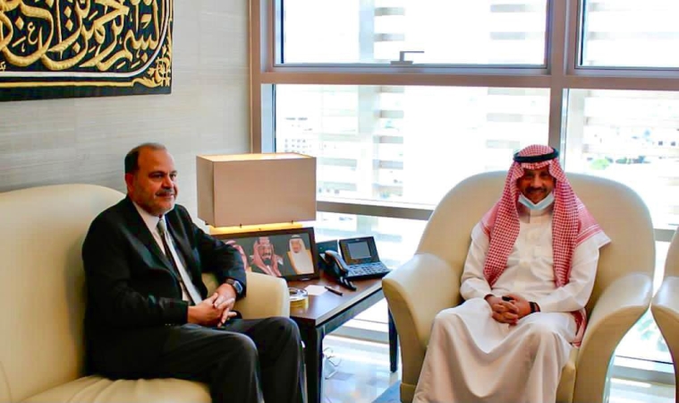 السفير السعودي لدى الأردن يستقبل العين حسين المجالي