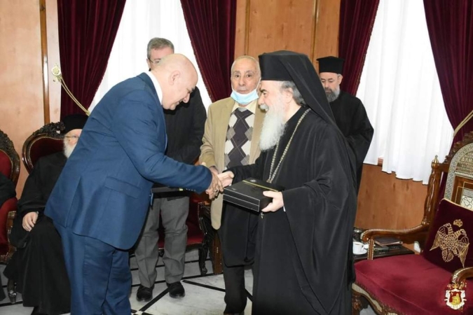 البطريرك ثيوفيلوس يستقبل الجمعية الخيرية الوطنية الأرثوذكسية