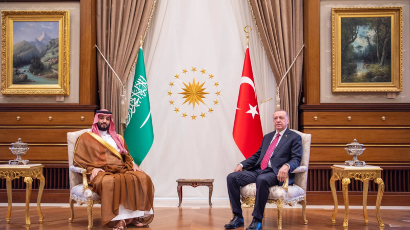 الرئيس أردوغان يستقبل ولي العهد السعودي بقصر الرئاسة في أنقرة