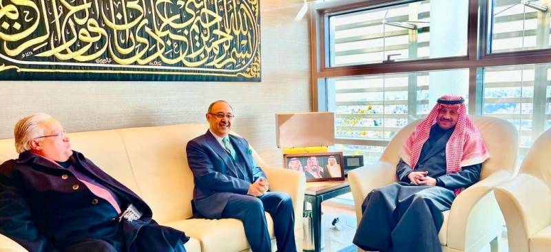 السفير السديري يلتقي صخر دودين، وخالد شاهين، وعبدالقادر شاهين