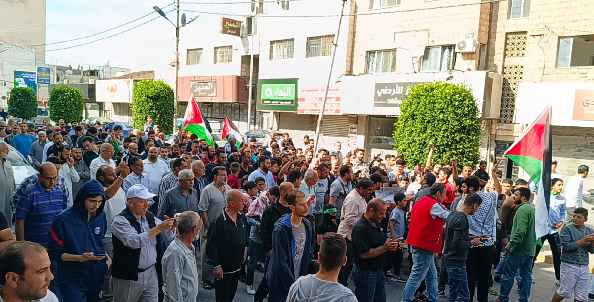 فعاليات في إربد تدين استمرار العدوان الإسرائيلي على غزة