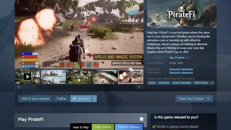 قراصنة يضيفون لعبة مليئة بالبرمجيات الخبيثة على Steam
