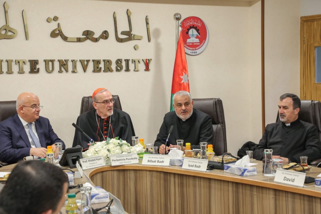 الجامعة الهاشمية تستضيف الكاردينال بييرباتيستا بيتسابالا بطريرك القدس للاتين