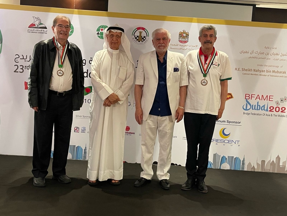 برونزية لفريقي الزوجي المفتوح والسيدات في بطولة آسيا والشرق الأوسط بدبي