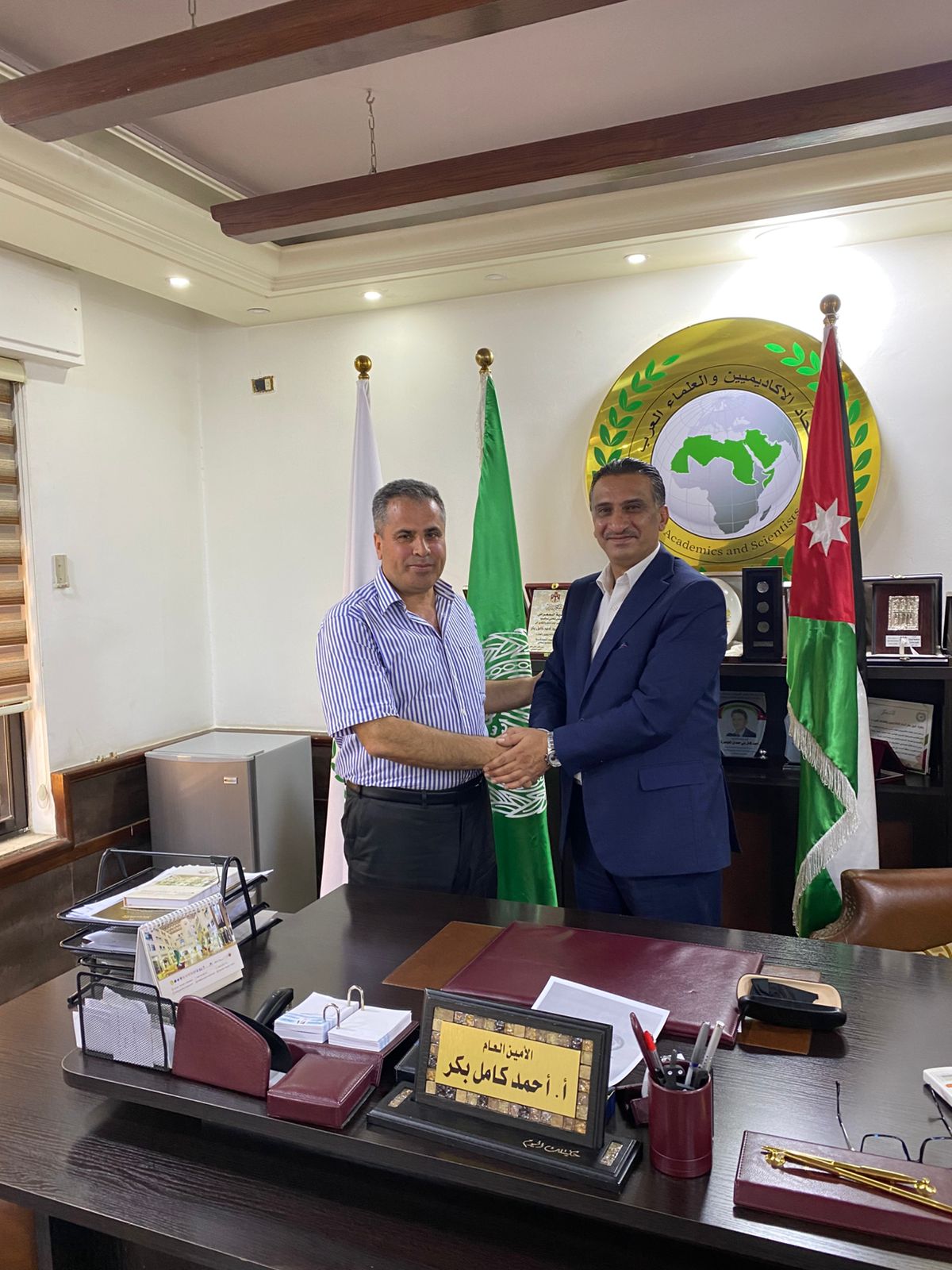 اجتماع مثمر بين اتحاد الأكاديميين والعلماء العرب والدكتور عماد عياصرة لبحث التعاون في التنمية الزراعية