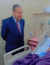 مدير مستشفى المقاصد يتفقد المرضى في أول أيام العيد
