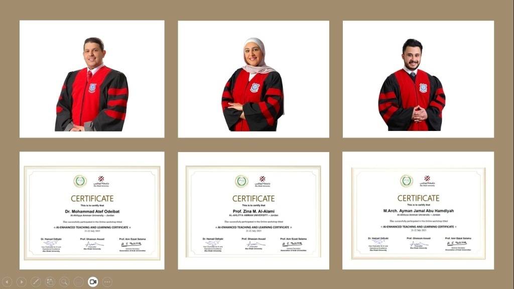 عمان الأهلية تشارك في أبو ظبي ببرنامج تدريبي للذكاء الاصطناعي عن التعليم والتعلّم