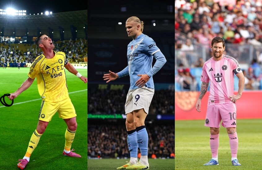 الوحش هالاند يرد على المقارنة مع ميسي ورونالدو