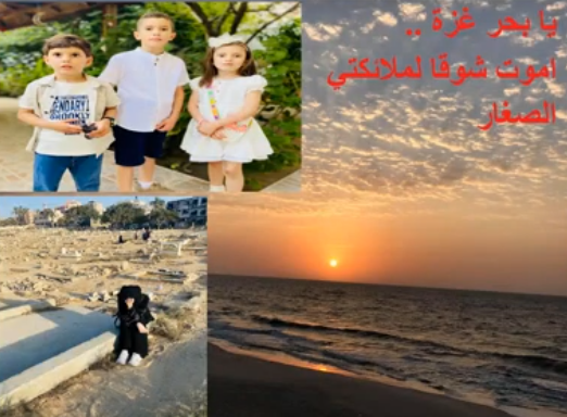 يا بحر غزة.. اموت شوقا لملائكتي الصغار ( فيديو )