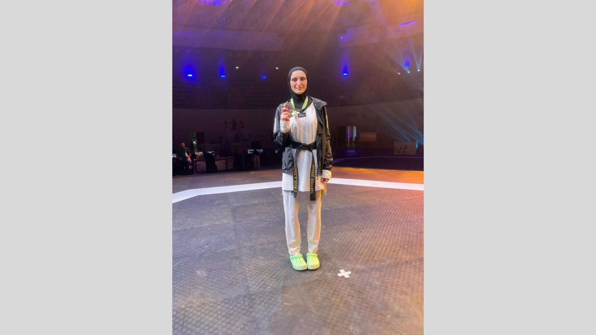 خرفان تحرز ذهبية للأردن في بطولة الفجيرة للتايكواندو